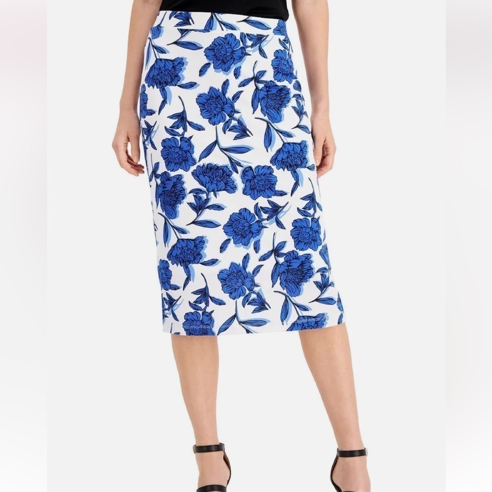 NWT Kasper floral midi skirt